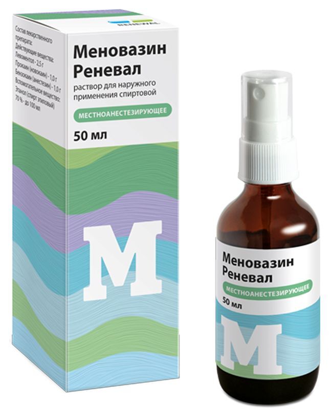 Меновазин реневал 50мл раствор для наружного применения спиртовой, фото №2