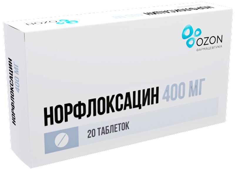 Норфлоксацин 400мг 20 шт. таблетки покрытые пленочной оболочкой Озон, фото №2