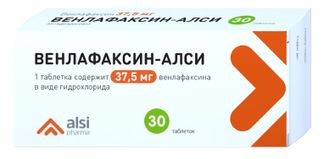 Венлафаксин-алси 37,5мг 30 шт. таблетки