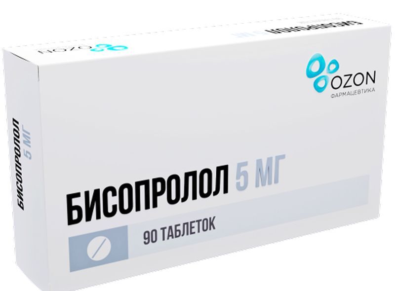 Бисопролол 5мг 90 шт. таблетки покрытые пленочной оболочкой, фото №2