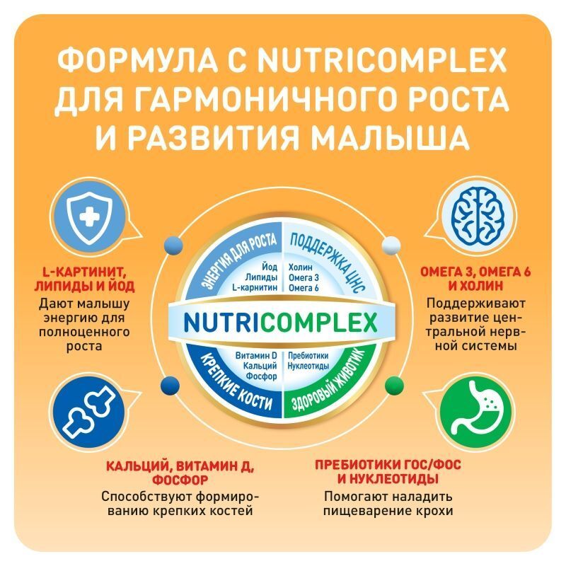 Нутриция Малютка 1 смесь молочная с рождения 300г, фото №3