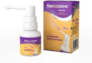 Белосалик лосьон 0,05%+2% 20мл раствор для наружного применения насадка-распылитель