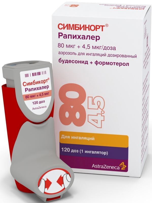 Симбикорт Рапихалер 80мкг+4,5мкг/доза 120 шт. аэрозоль для ингаляций дозированный, фото №3