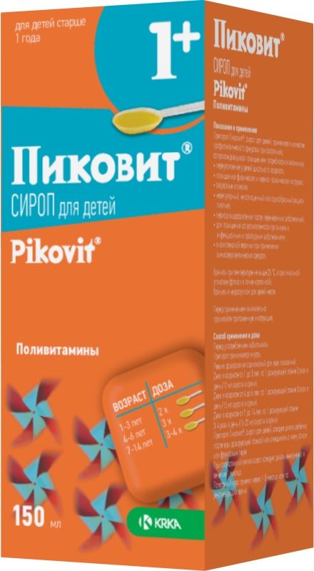 Пиковит 150мл Сироп Для Детей Крка, Д.Д., Ново Место Купить По.