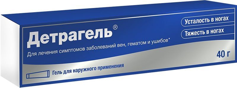 Детрагель 100Ме/г+10мг/г+10мг/г 40г гель для наружного применения, фото №2