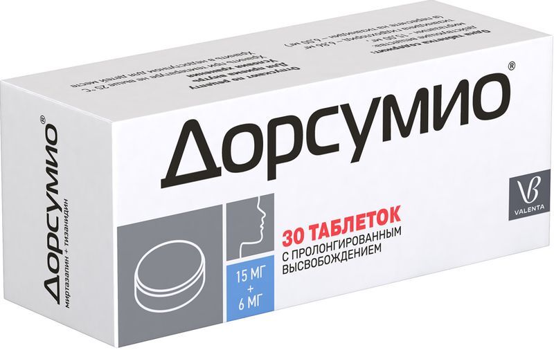 Дорсумио 15мг+6мг 30 шт. таблетки с пролонгированным высвобождением, фото №3
