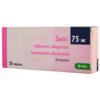 Зилт 75мг 28 Шт. Таблетки Покрытые Пленочной Оболочкой Крка-Рус.