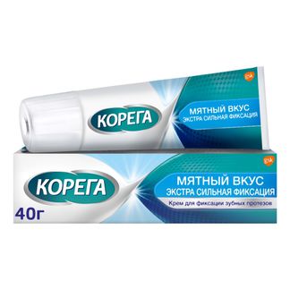 Корега экстра сильный мятный, крем для фиксации зубных протезов, 40г купить по цене от 342 руб в Самаре, заказать с доставкой, инструкция по применению, аналоги, отзывы