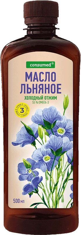 Консумед масло льняное 500мл, фото №2