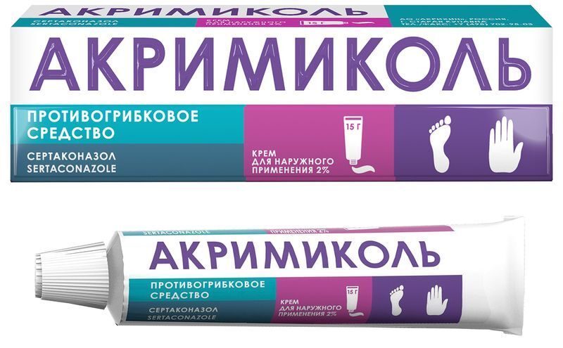 Акримиколь 2% 15г крем для наружного применения, фото №2