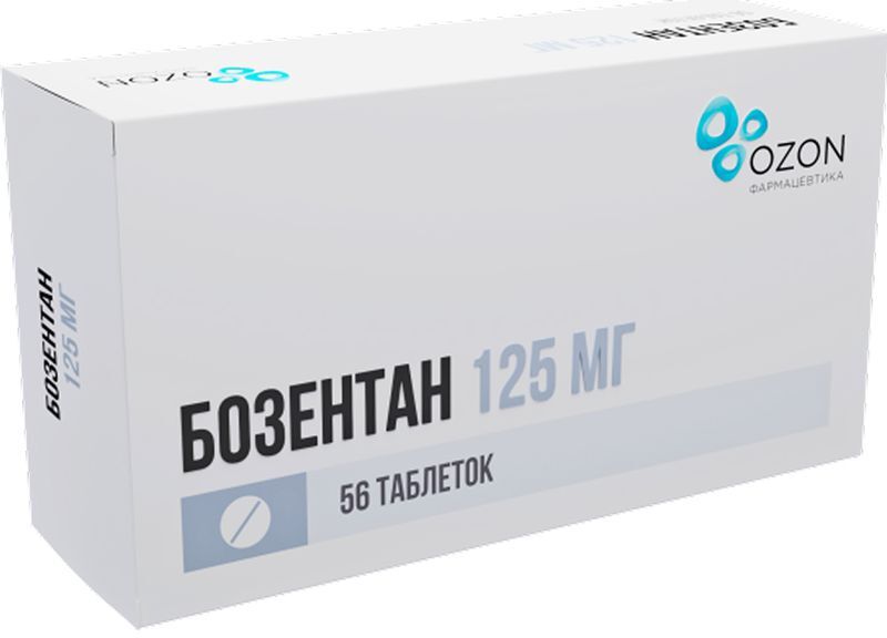 Бозентан 125мг 56 шт. таблетки покрытые пленочной оболочкой, фото №2
