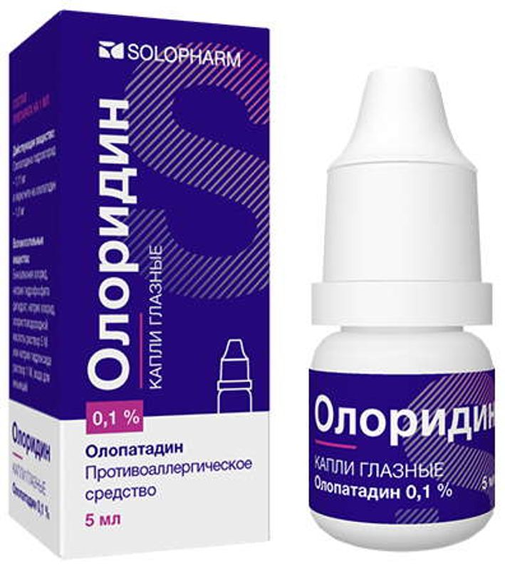 Олоридин 0,1% 5мл капли глазные  по цене от 203 руб  .