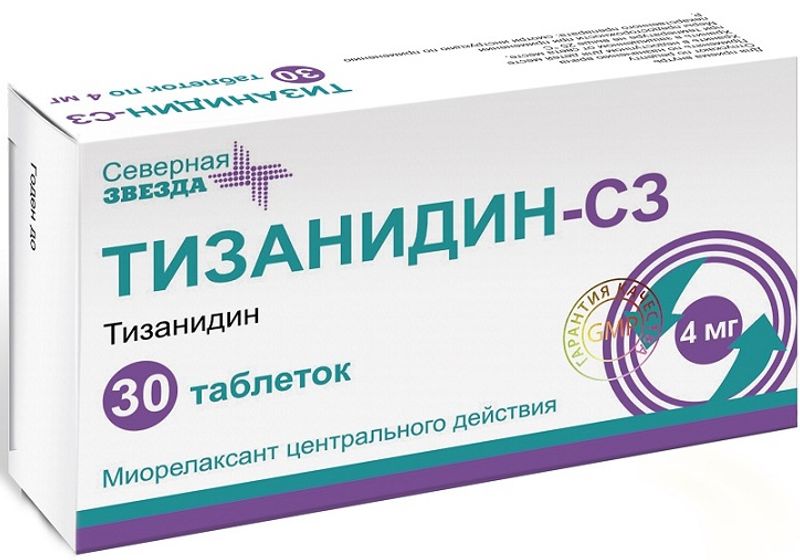 Тизанидин-сз 4мг 30 шт. таблетки  по цене от 173 руб  .