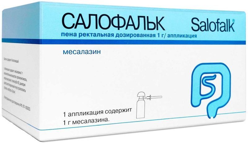 Салофальк 1г/апплик. 14 аппликаций пена ректальная, фото №2