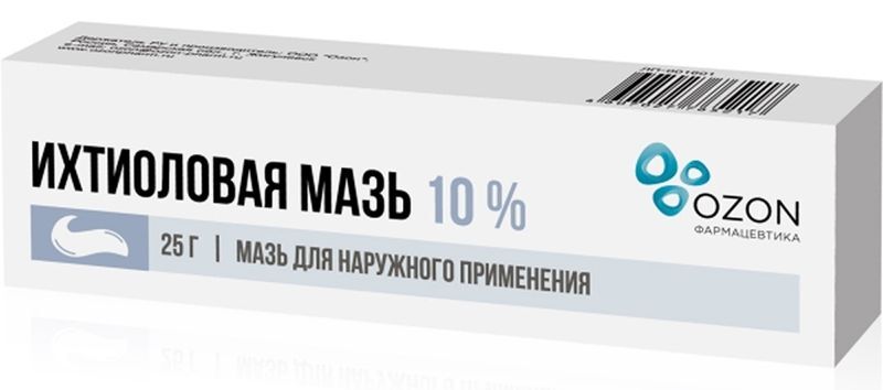 Ихтиол 10% 25г мазь для наружного применения Озон, фото №2