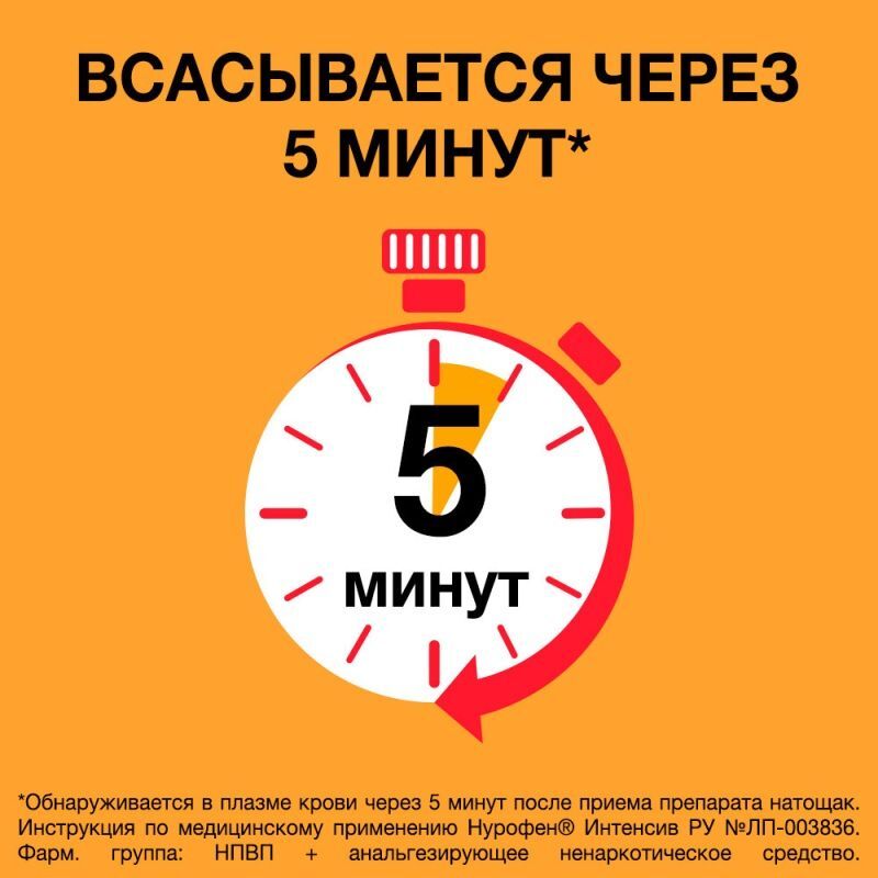 Нурофен Интенсив 200мг+500мг 6 шт. таблетки покрытые пленочной оболочкой ., фото №4
