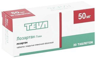 Лозартан-Тева 50мг 30 Шт. Таблетки Покрытые Пленочной Оболочкой.