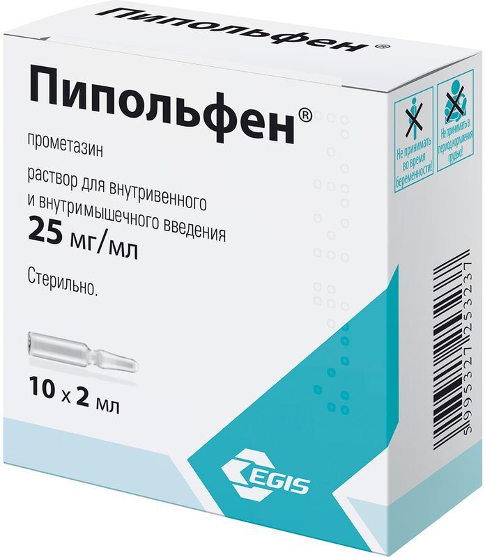 Пипольфен 2,5% 2мл 10 шт. раствор для инъекций, фото №2