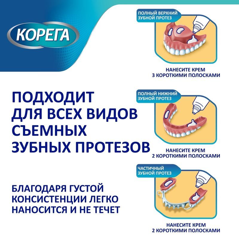 Корега Экстра сильный мятный, крем для фиксации зубных протезов, 70г, фото №4
