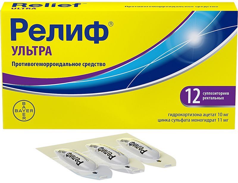 Релиф Про 12 шт. суппозитории ректальные Bayer HealthCare Manufacturing S.r.L., фото №2