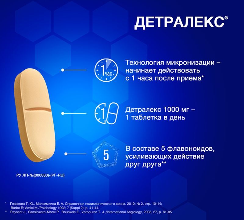 Детралекс 1000мг 18 шт. таблетки покрытые пленочной оболочкой, фото №5