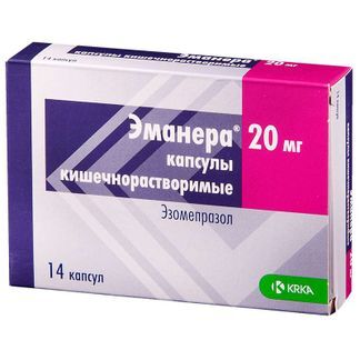 Эманера 20мг 14 Шт. Капсулы Кишечнорастворимые Крка, Д.Д., Ново.