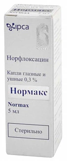 Нормакс 0,3% 5мл капли глазные/ушные купить по выгодным ценам АСНА