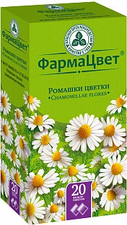 Ромашки цветки 20 шт. фильтр-пакет купить по цене от 78.00 руб в Ачинске, инструкция, отзывы, аналоги